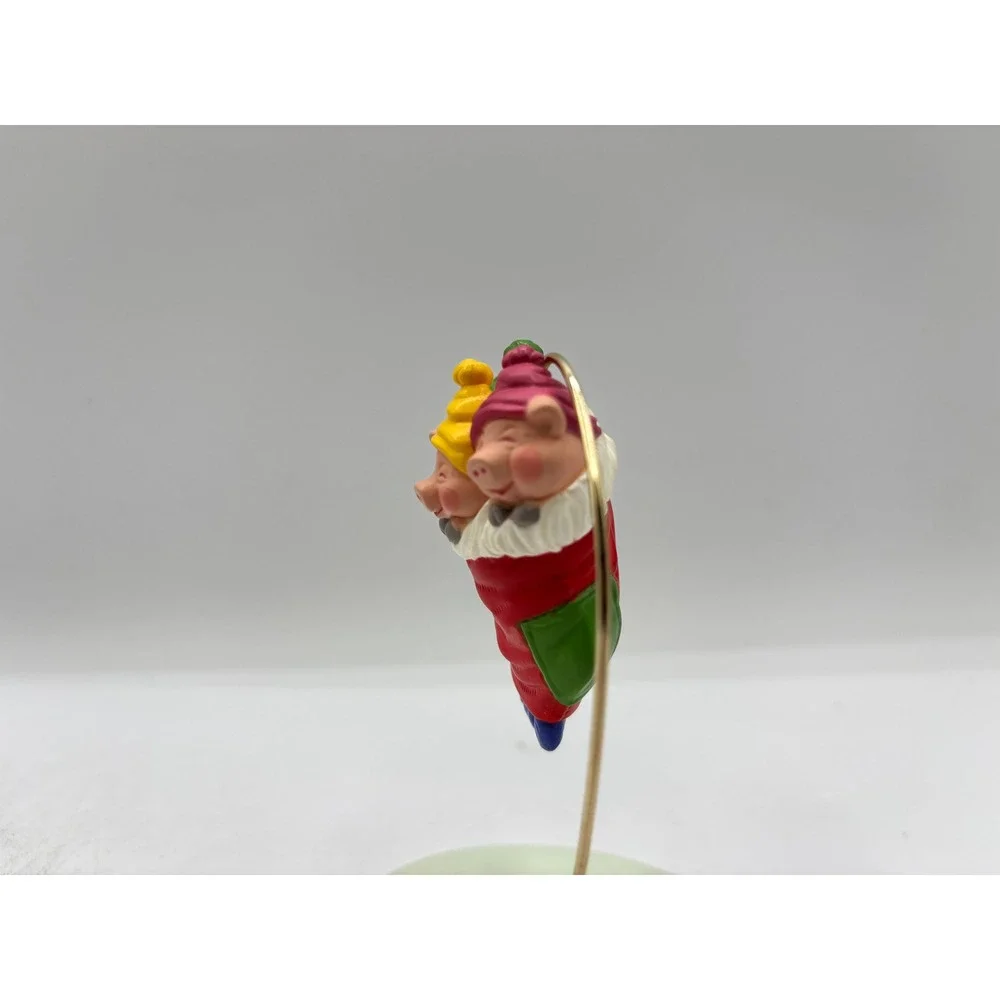 Hallmark Keepsake Ornament Dated 1990 Vintage Three Little Piggies Handcrafted